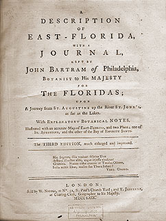 Title page of William Stork's Description of East Florida