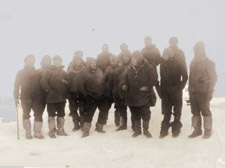 Crew of the Nautilus on an ice floe