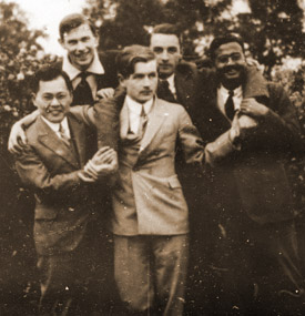 Kronig, Ray, Hevesy, Nishina, Kimura, and Dennison, Copenhagen, 1925