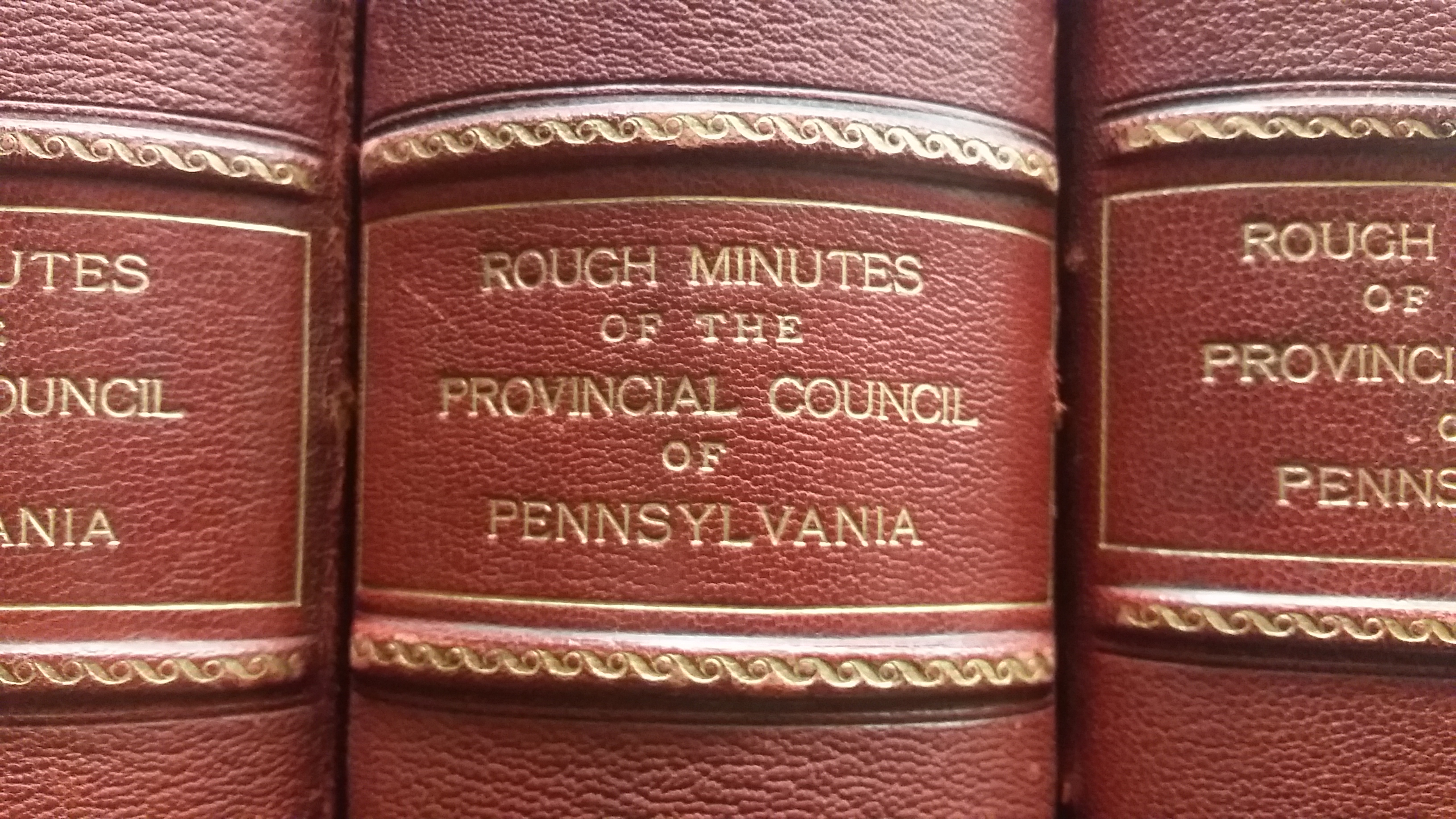 Book spine of council minutes volume