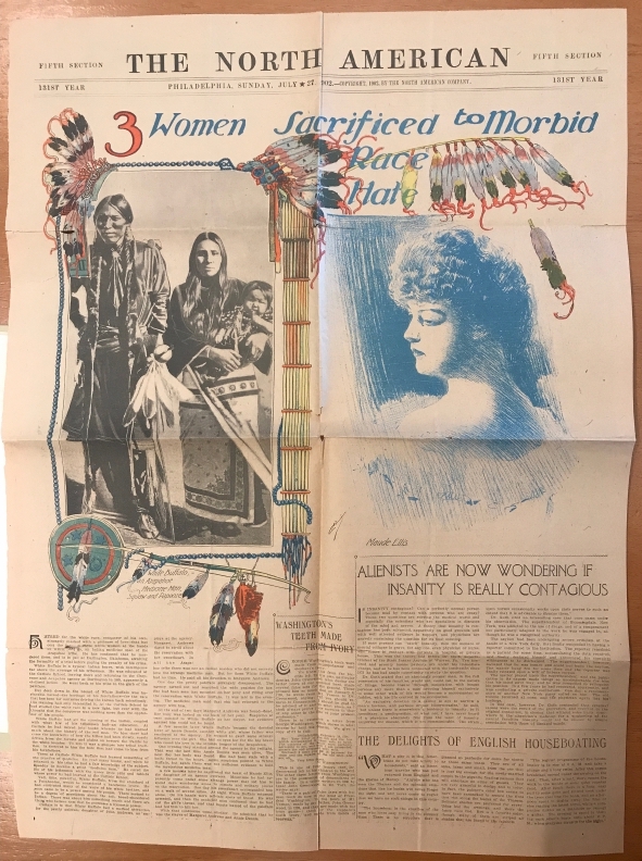 cover of newspaper article