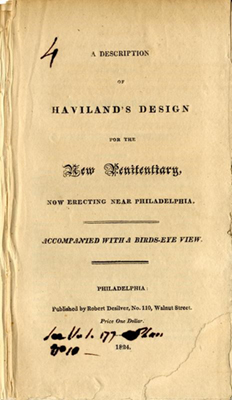 The frontispiece for John Haviland's design for Eastern State Penitentiary