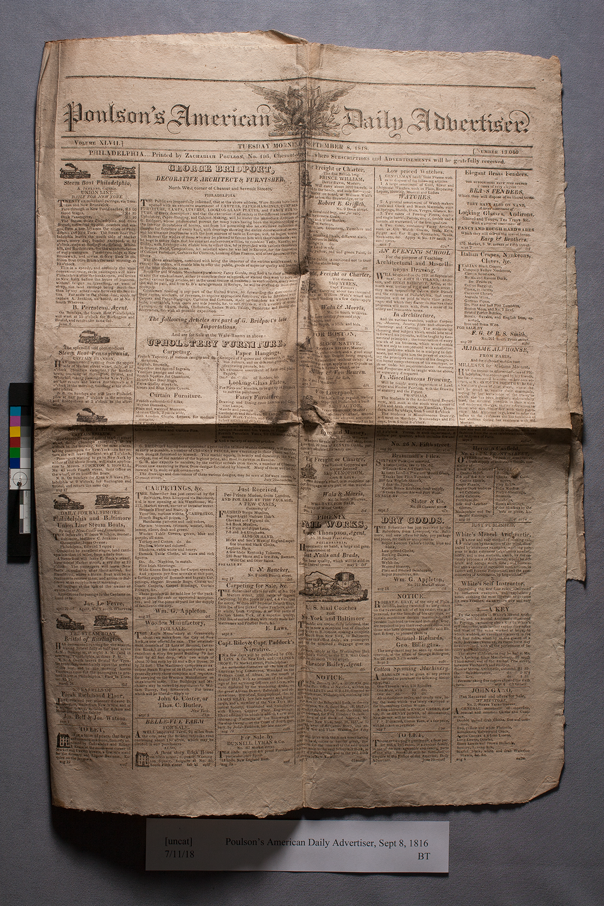 newspaper before conservation