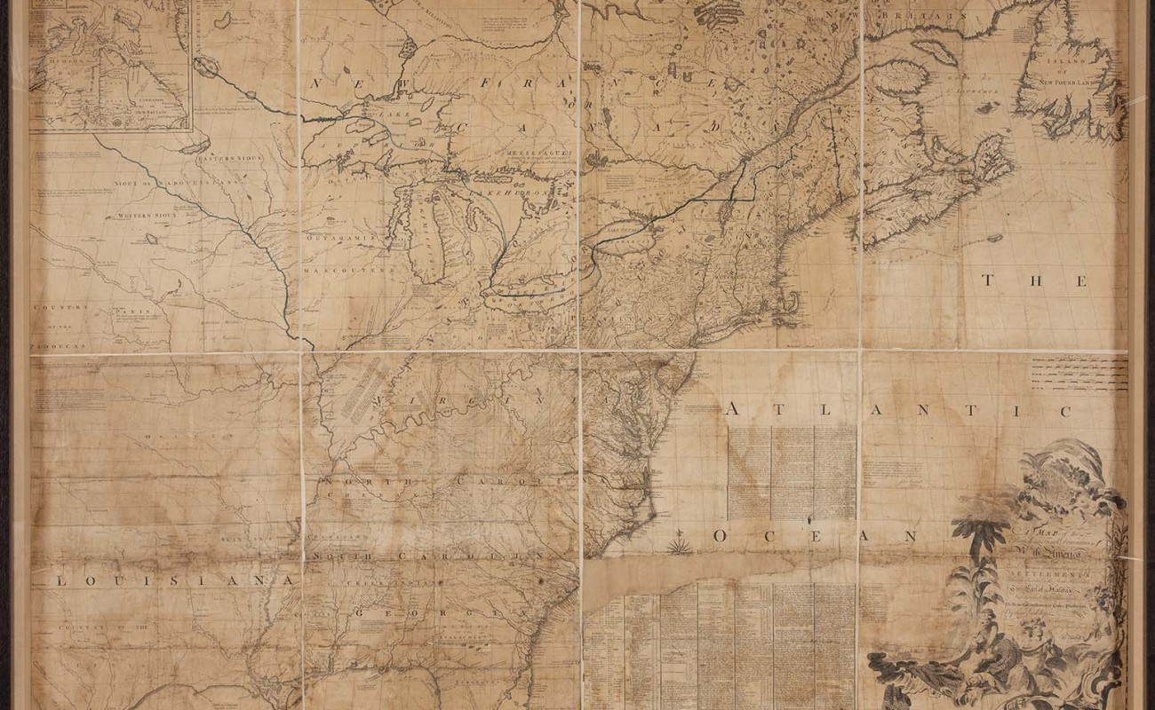 John Mitchell's Map of the British Colonies in North America, first printed 1755