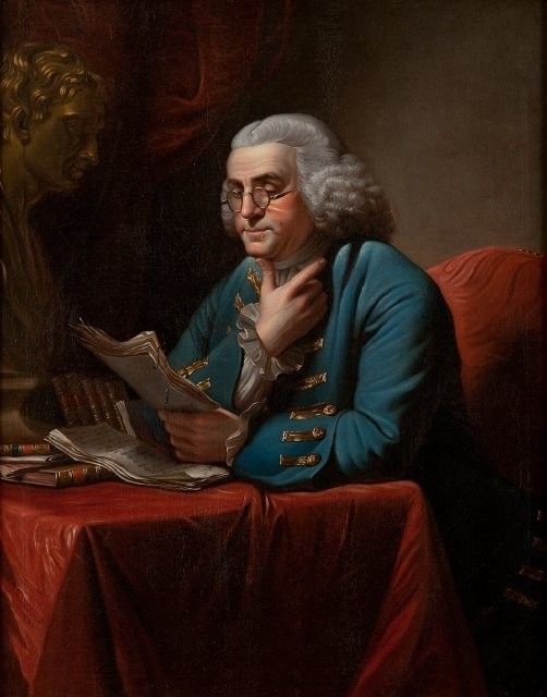 Charles Willson Peale's portrait of Benjamin Franklin