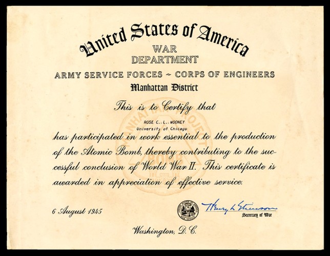 Certificate from U.S. Army Corps of Engineers