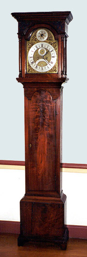 Arched face clockcase with John Wood, Sr., clock