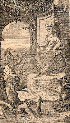 Frontispiece of Bernard Romans' Natural History of Florida, 1775