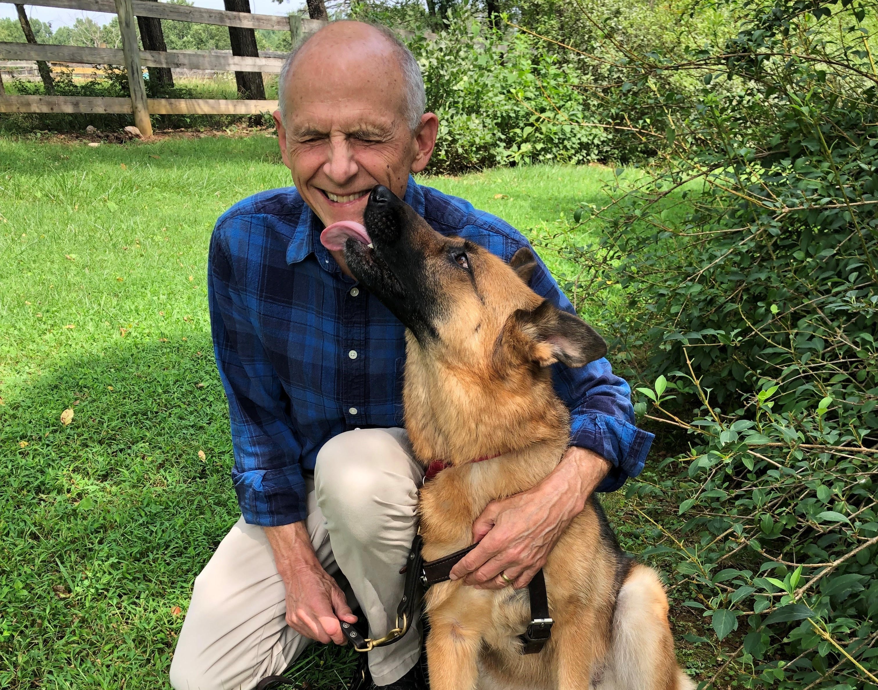 David Tatel and his German Shepherd guide dog, Vixen