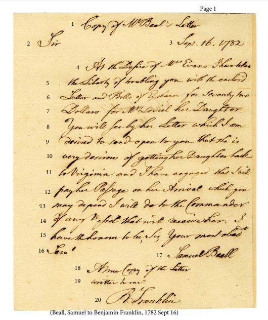 scan of manuscript letter from sept 1782