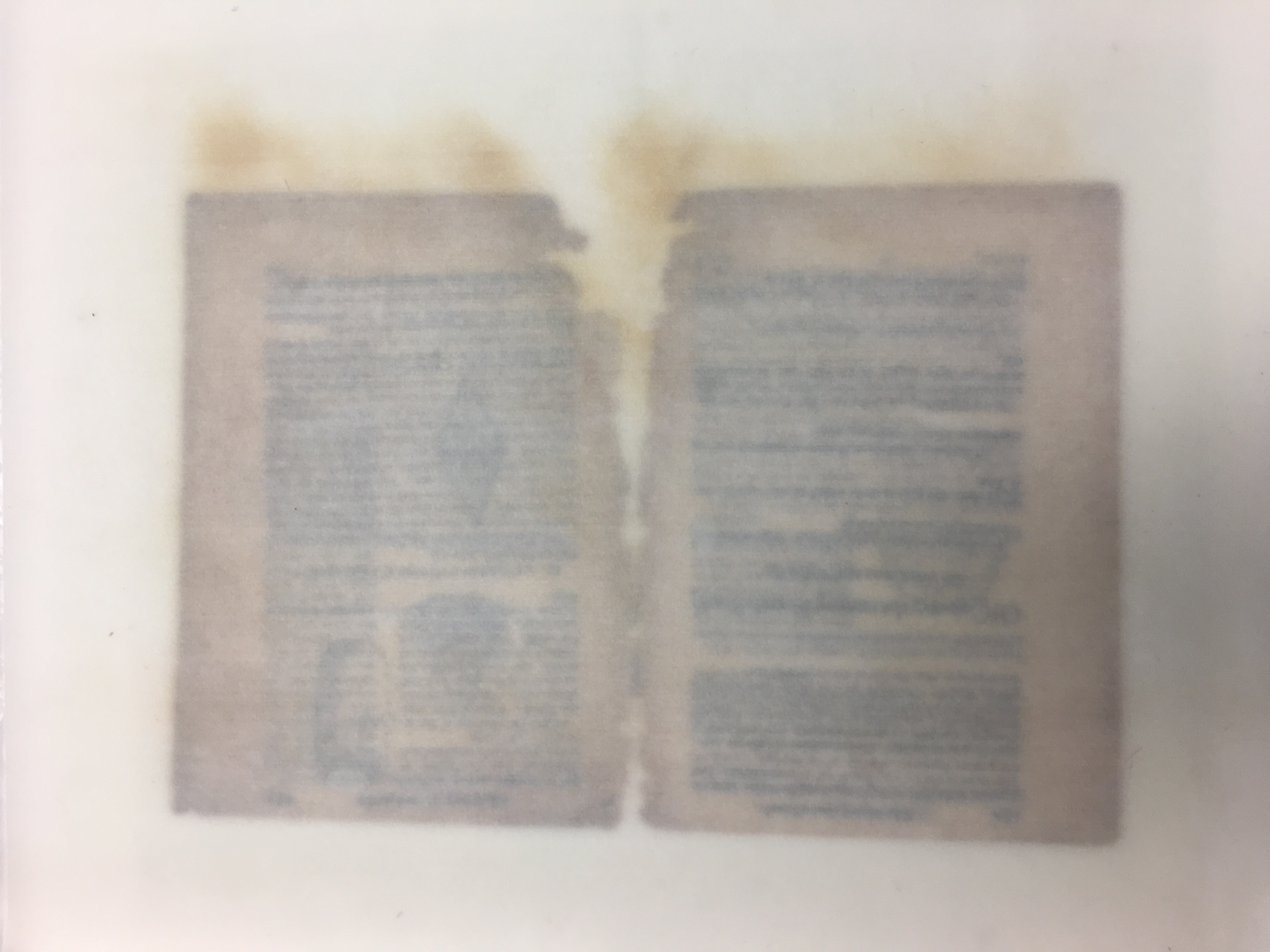 photo of cleaning treatment of book with Tek Wipe
