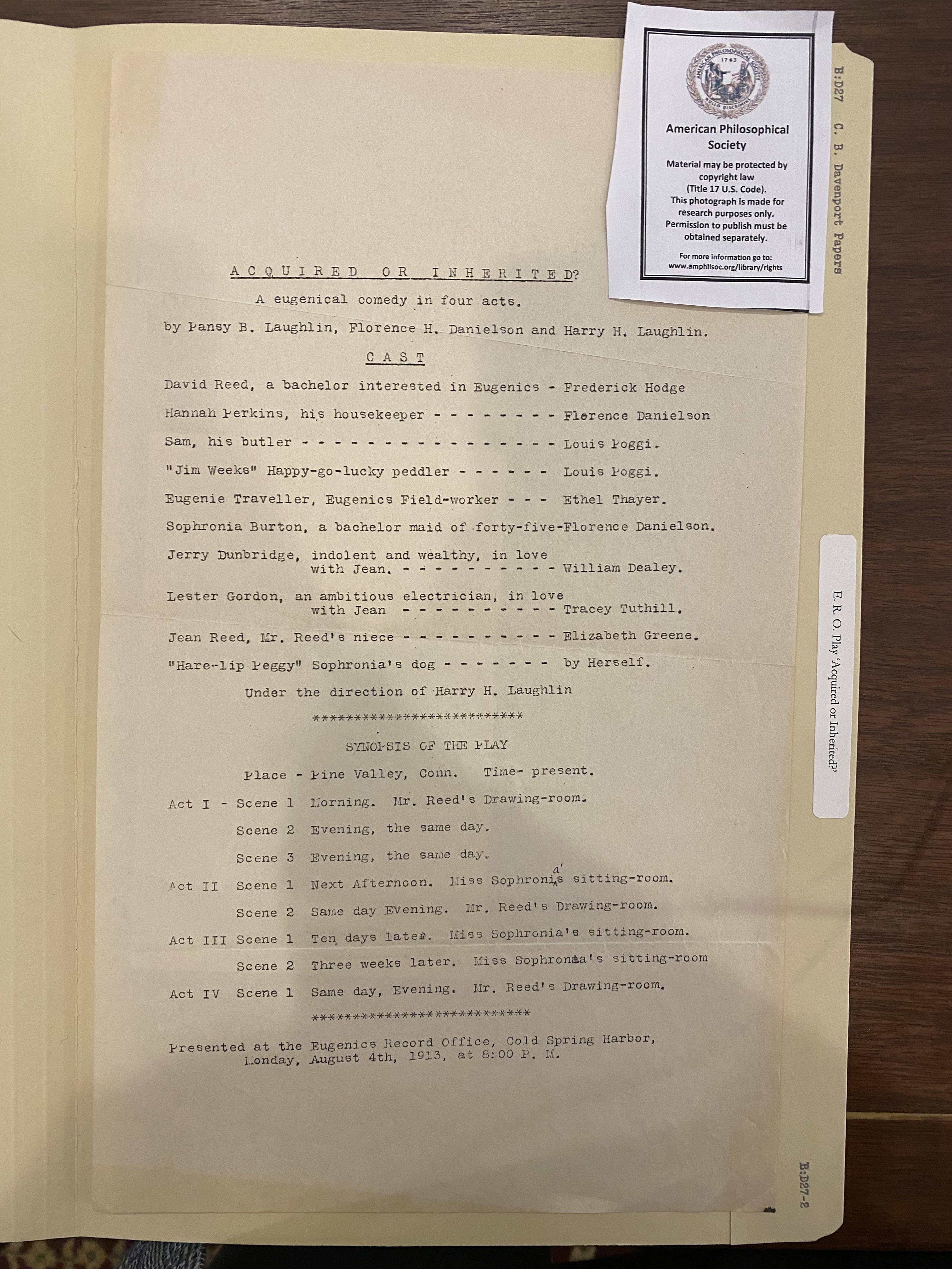 photo of typed page