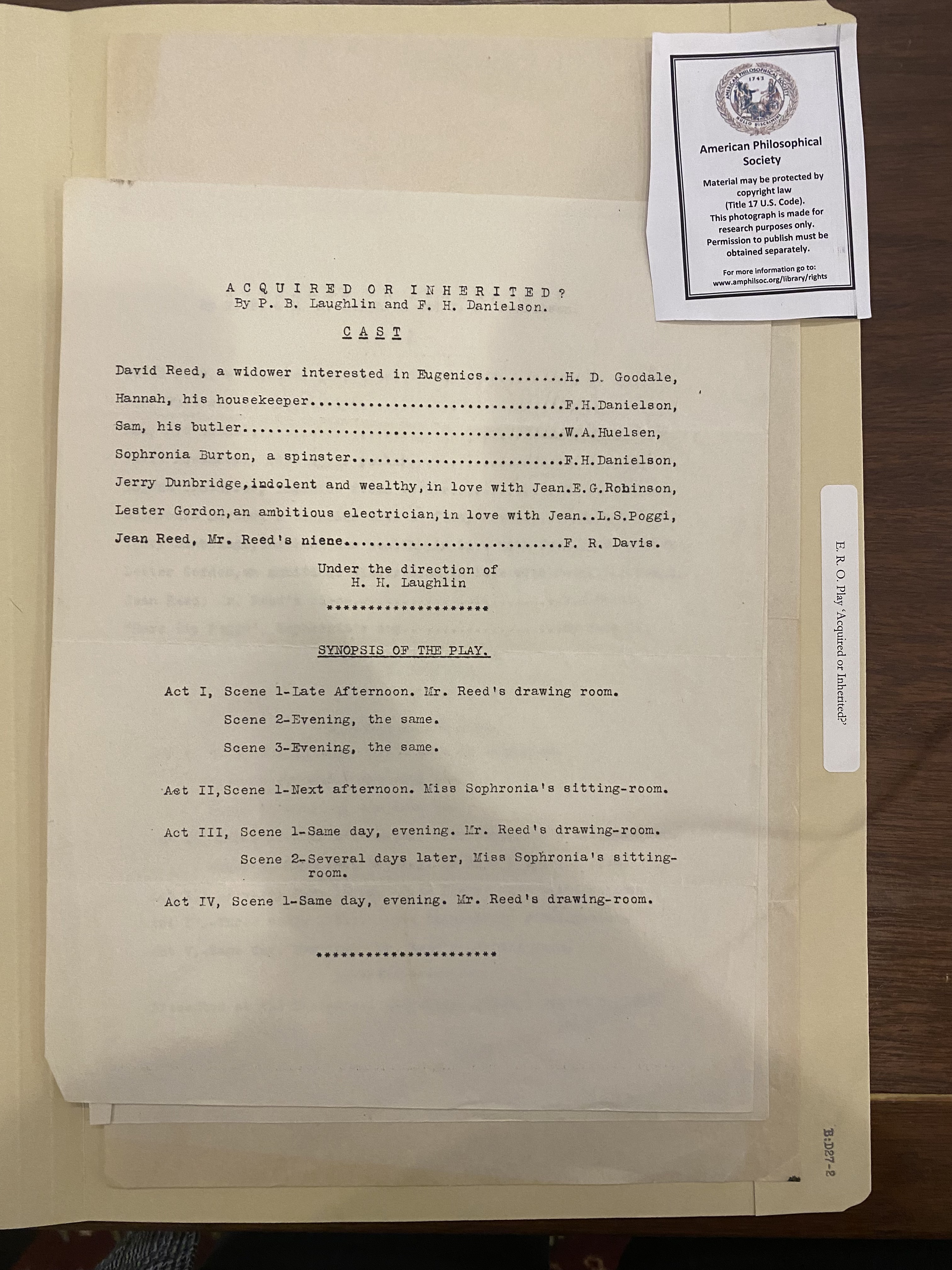 photo of typed page