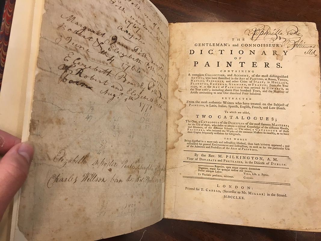 Gentleman’s and Connoisseur’s Dictionary of Painters (1770).
