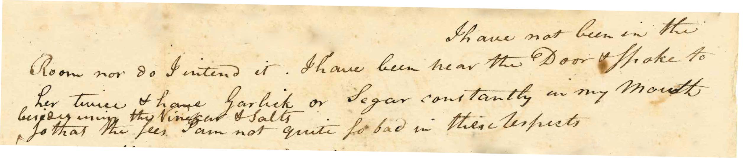 sample of handwritten letter