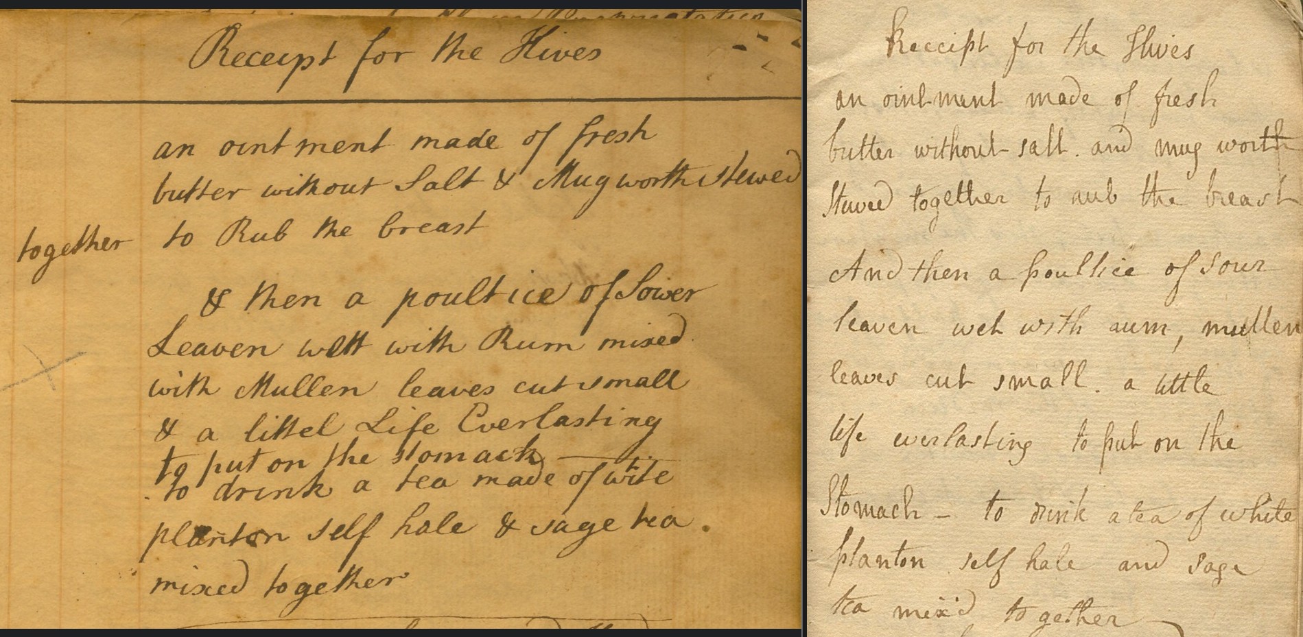 Two handwritten notes.