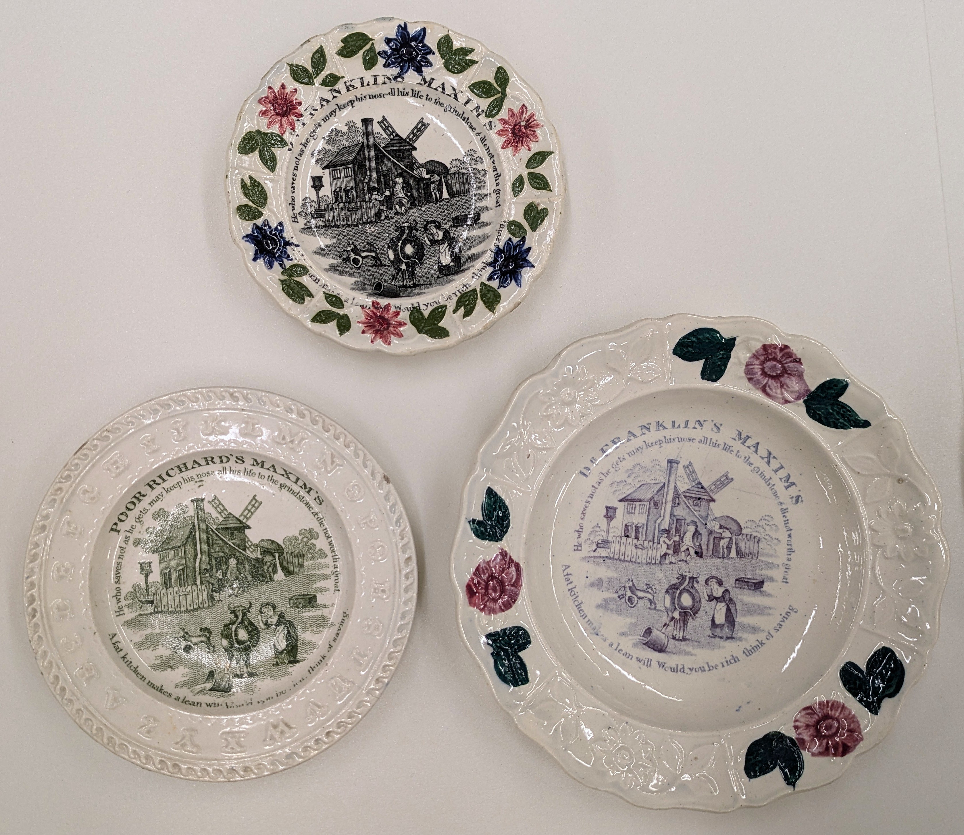 photo of three decorative plates