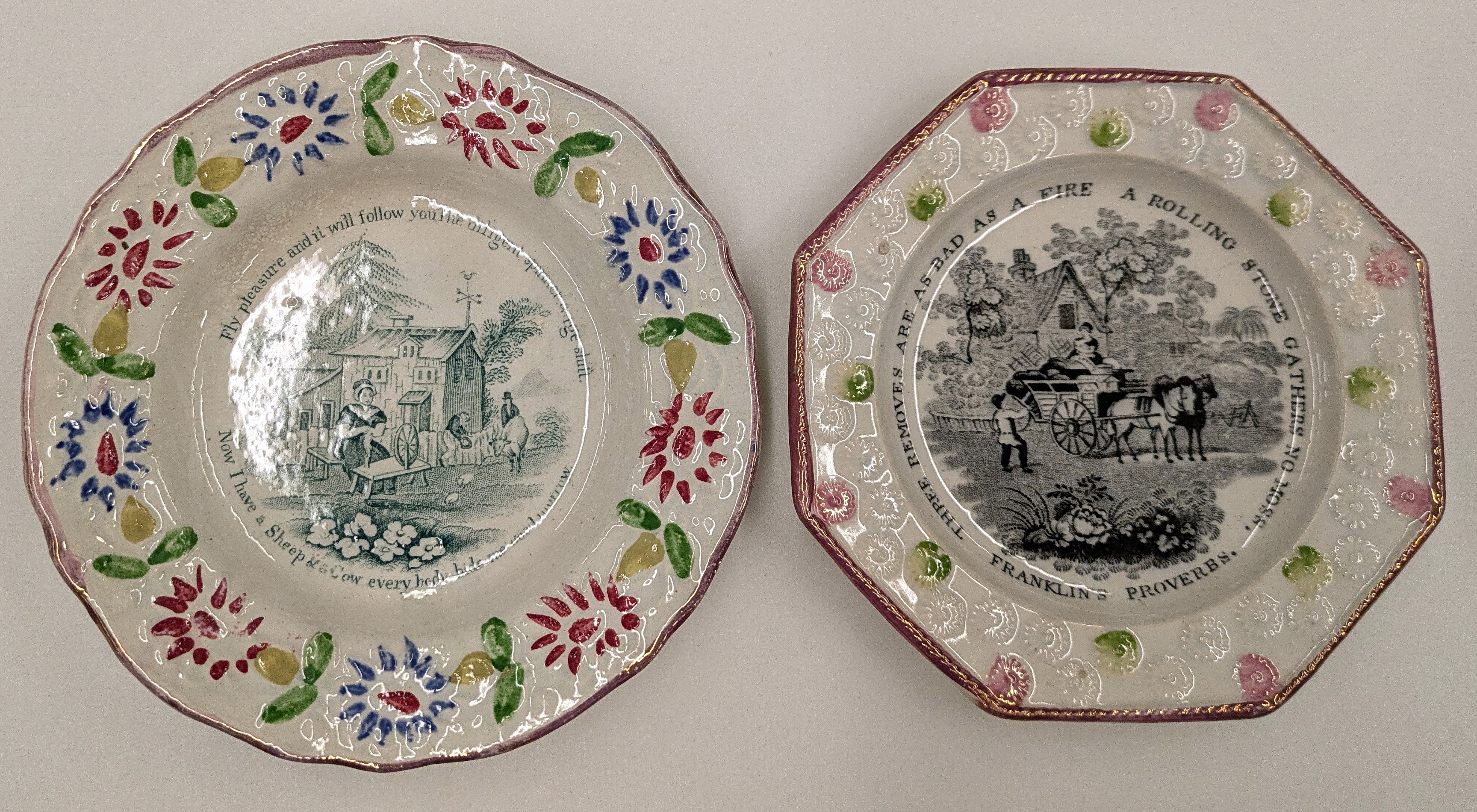 photo of two decorative plates