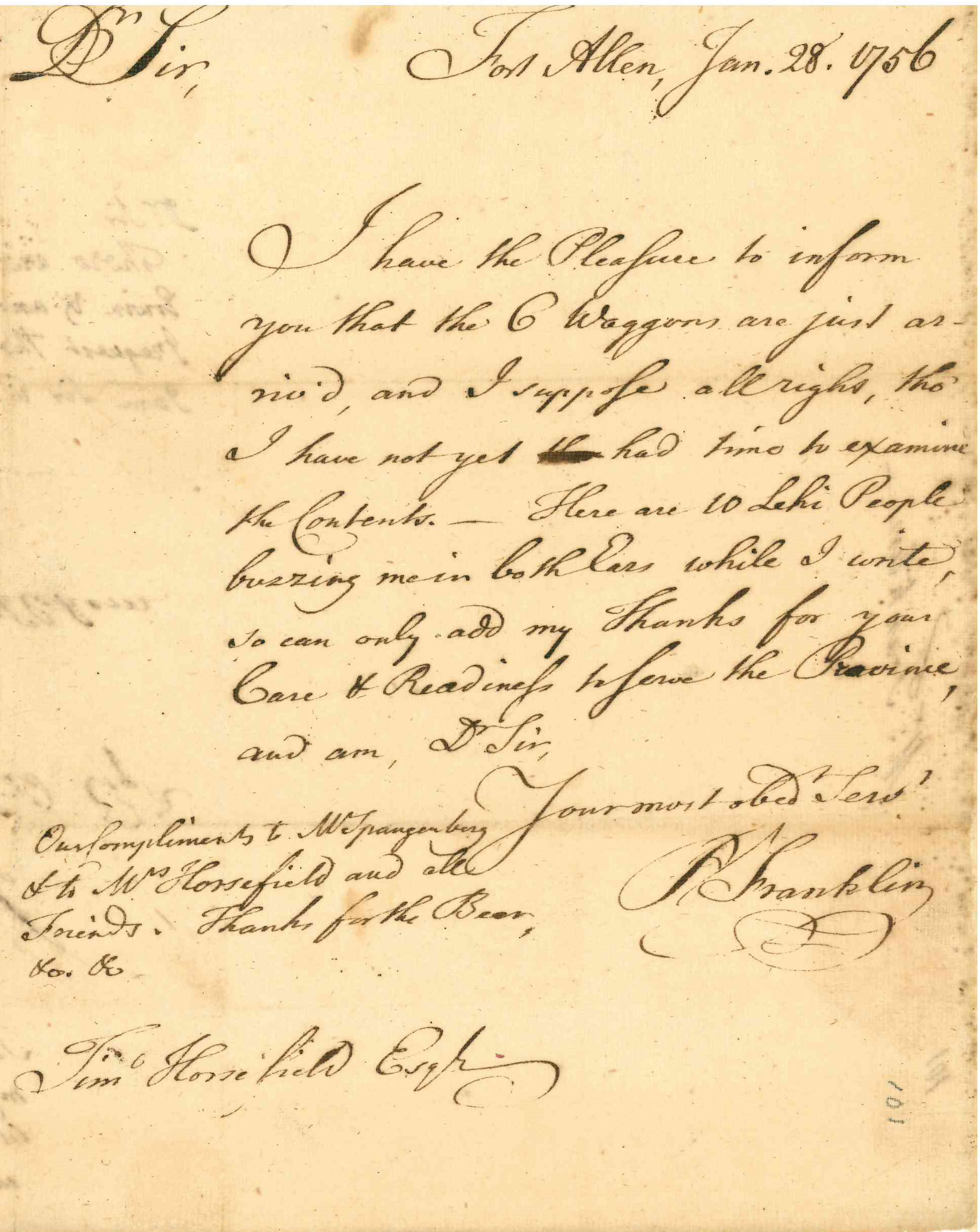 Manuscript letter