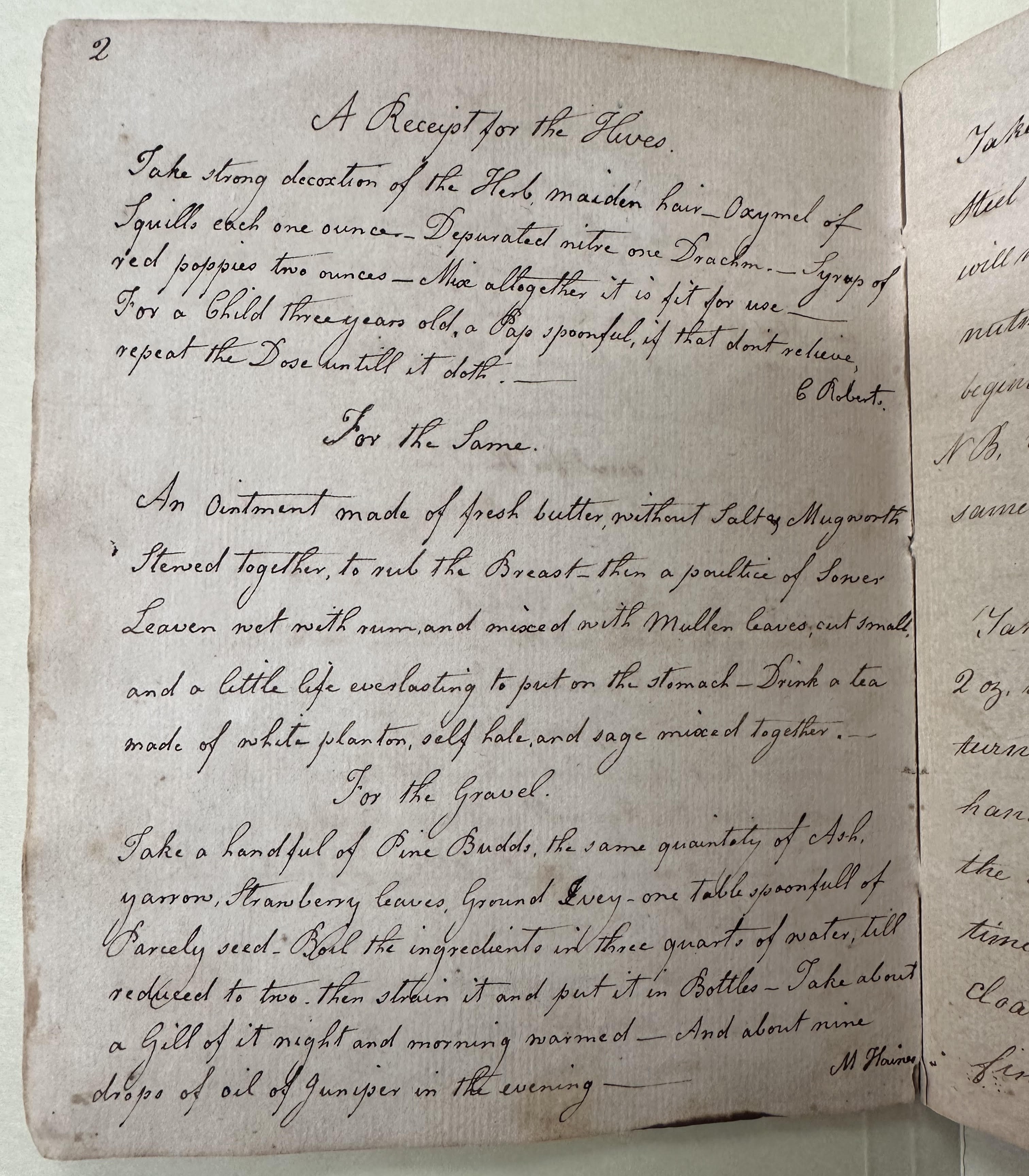 A handwritten recipe.