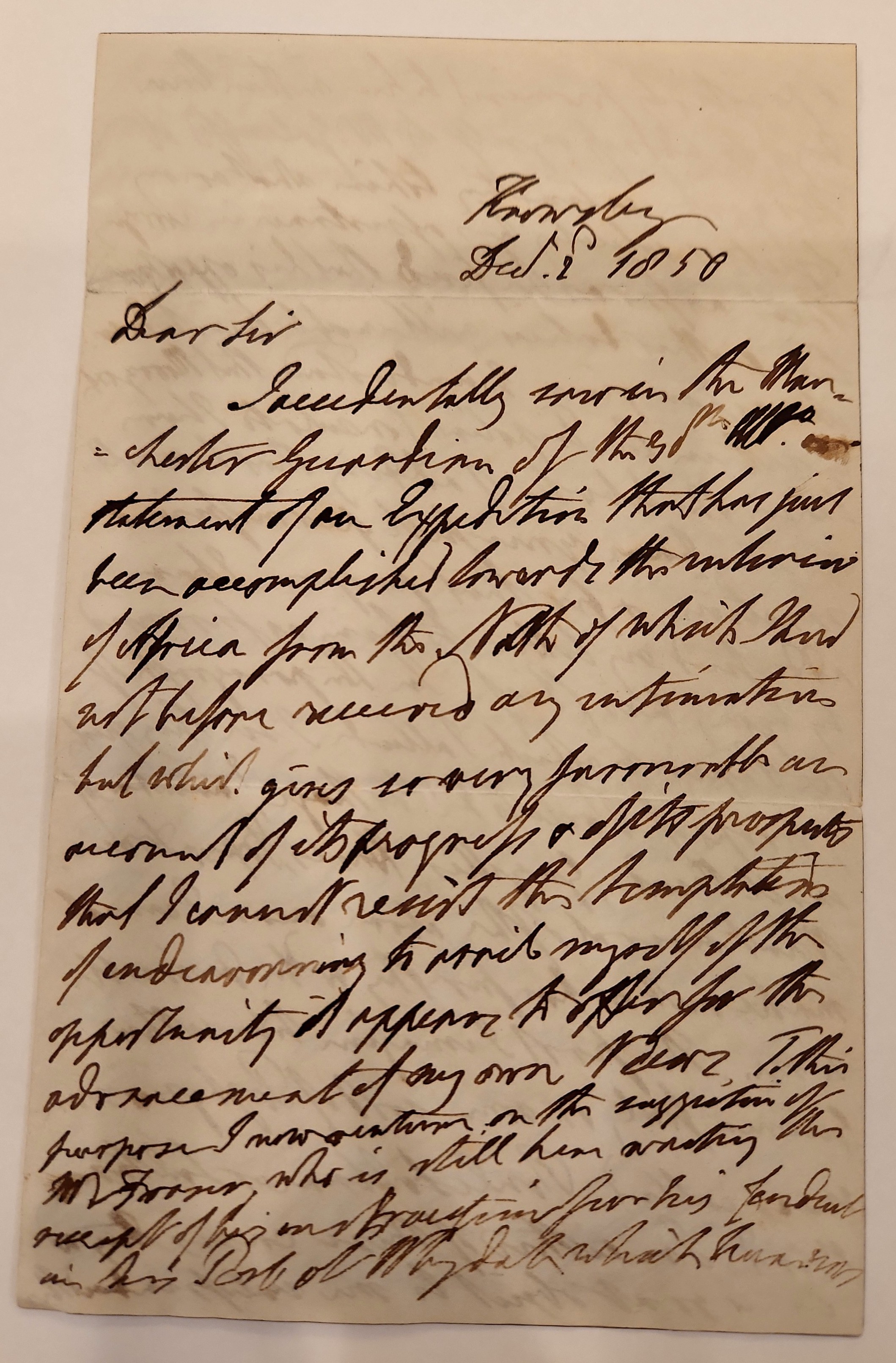 scan of manuscript letter