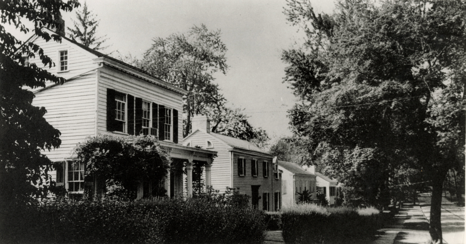 black and white photo of Albert Einstein's house