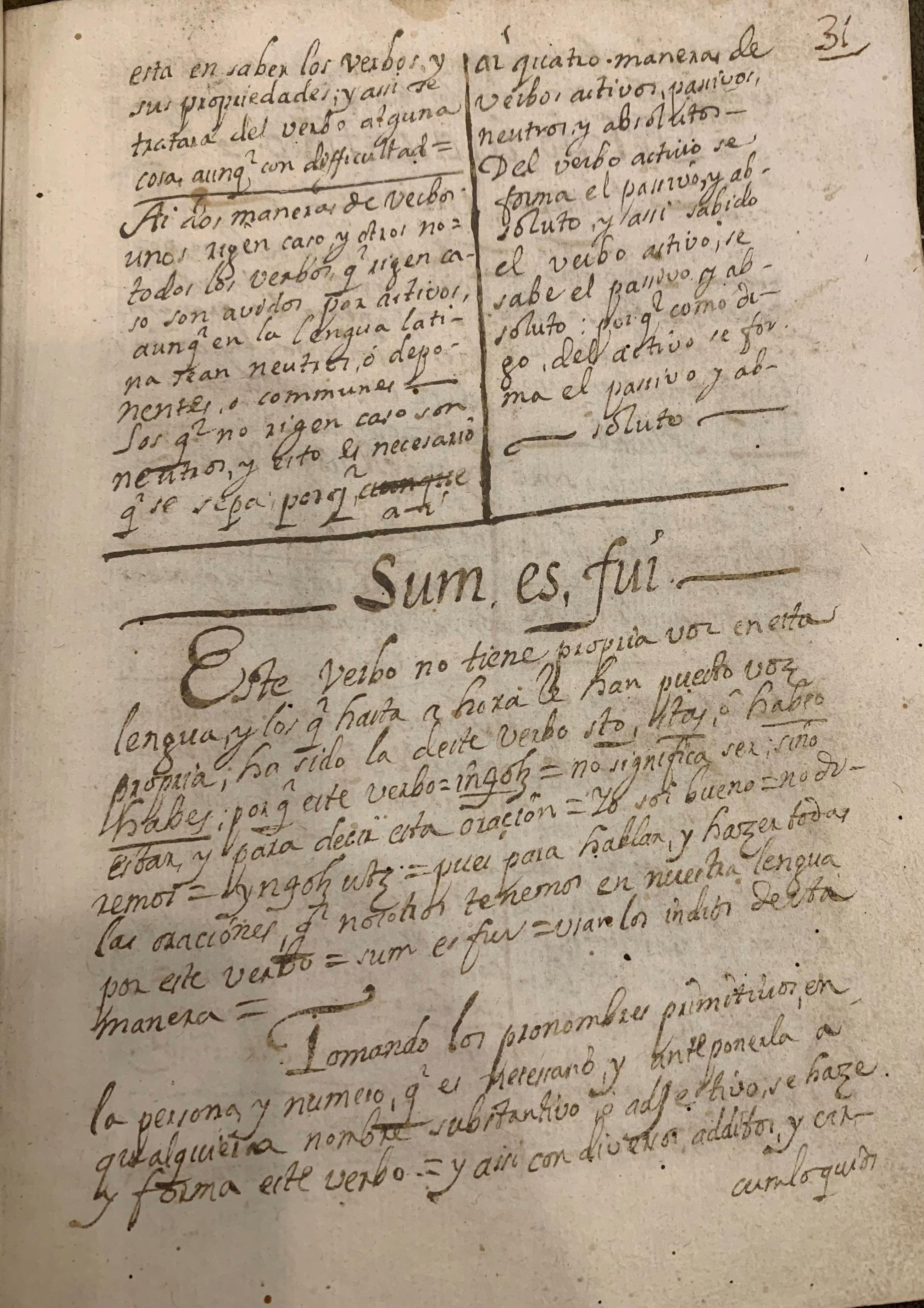 Handwritten page from Doctrina