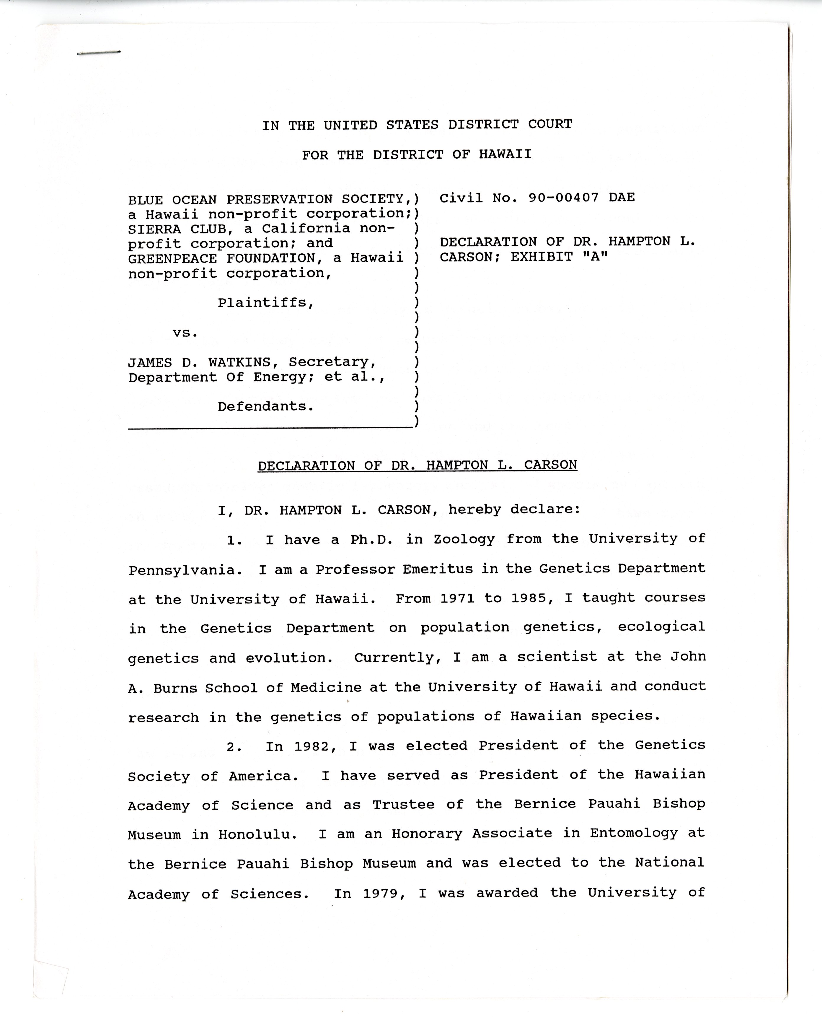 Geothermal testimony