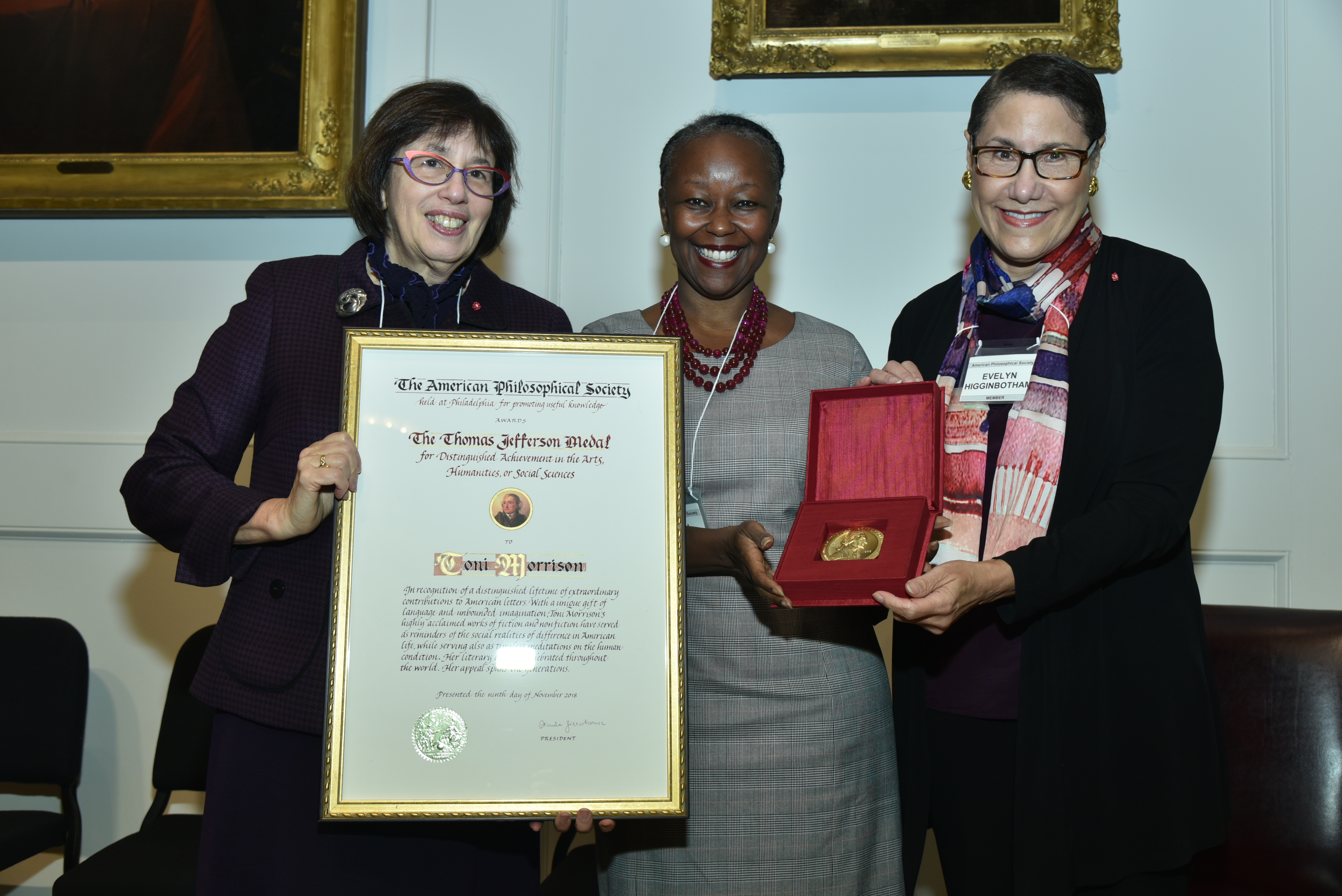 woman receiving prize