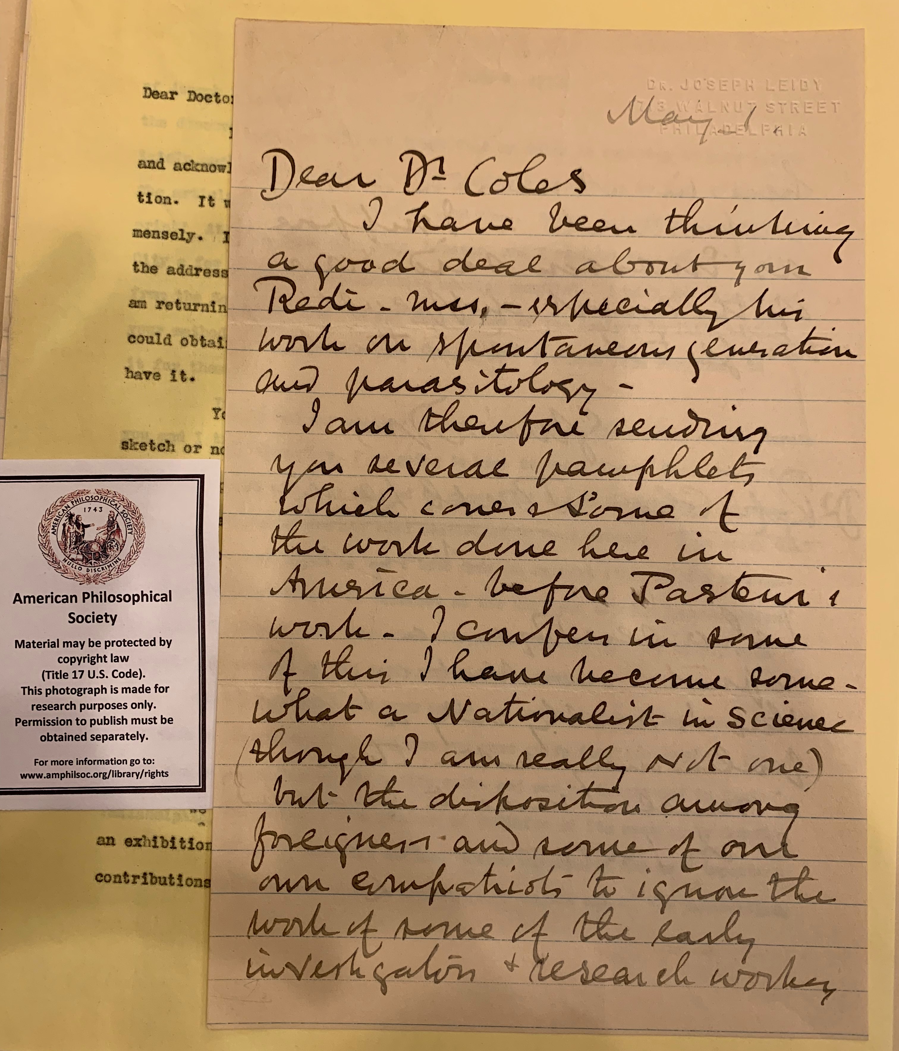 photo of handwritten manuscript letter