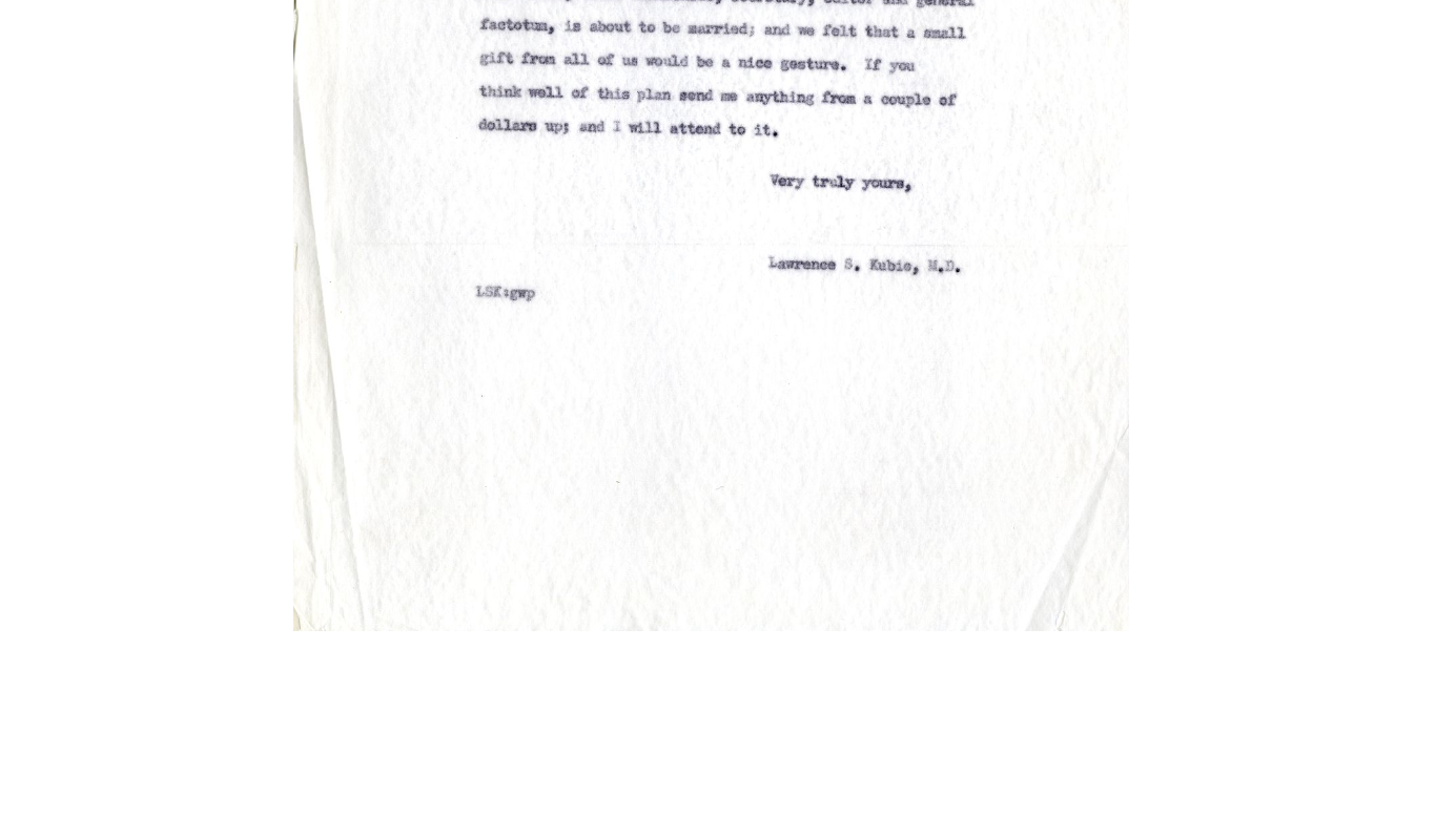 image of letter from Kubie