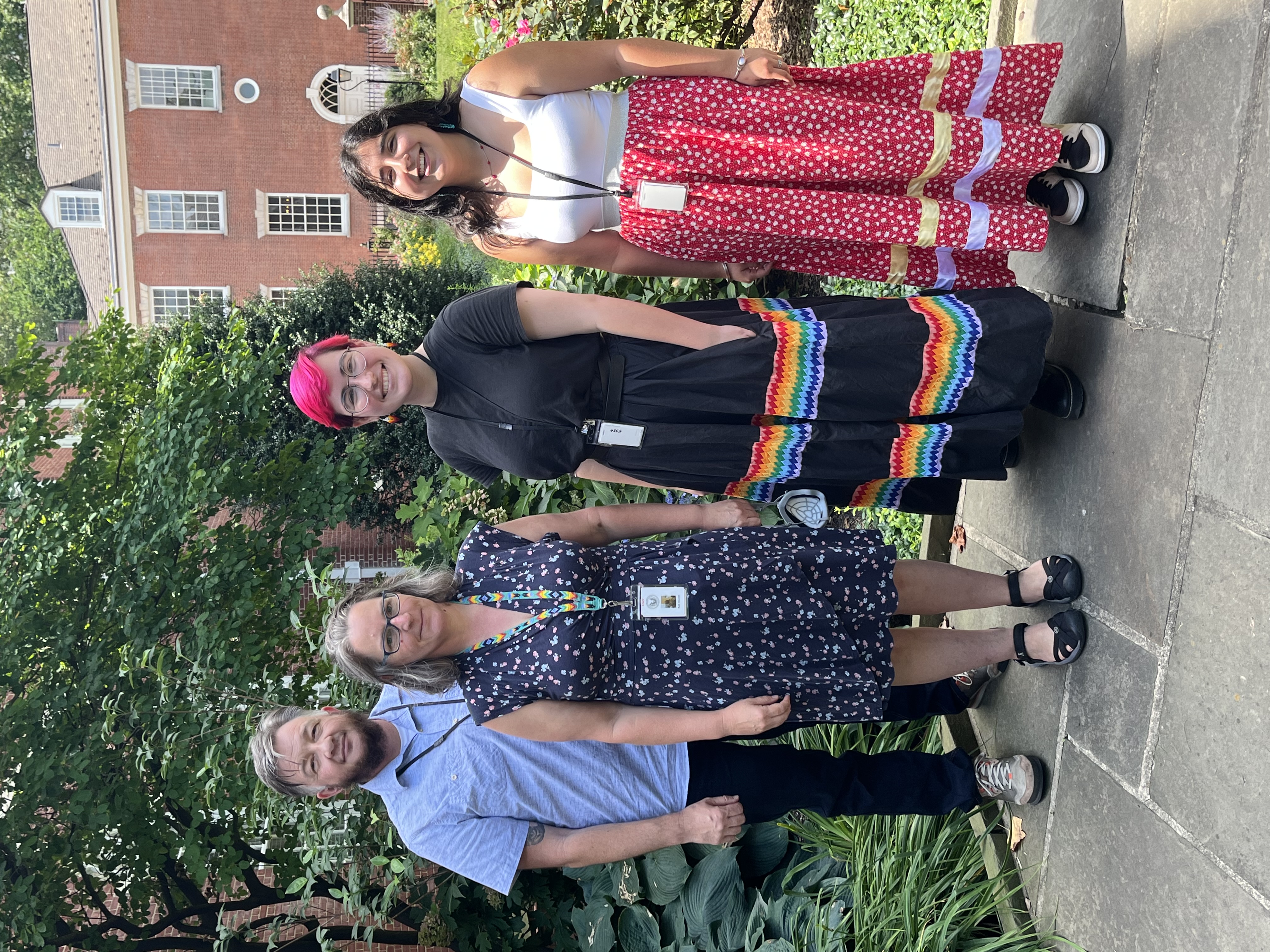 Group photo of 2022 NASI interns Gunnar Barnes, Katie McGhee, and Alexis Scalese, with NASI Engagement Coordinator Ruth Rouvier