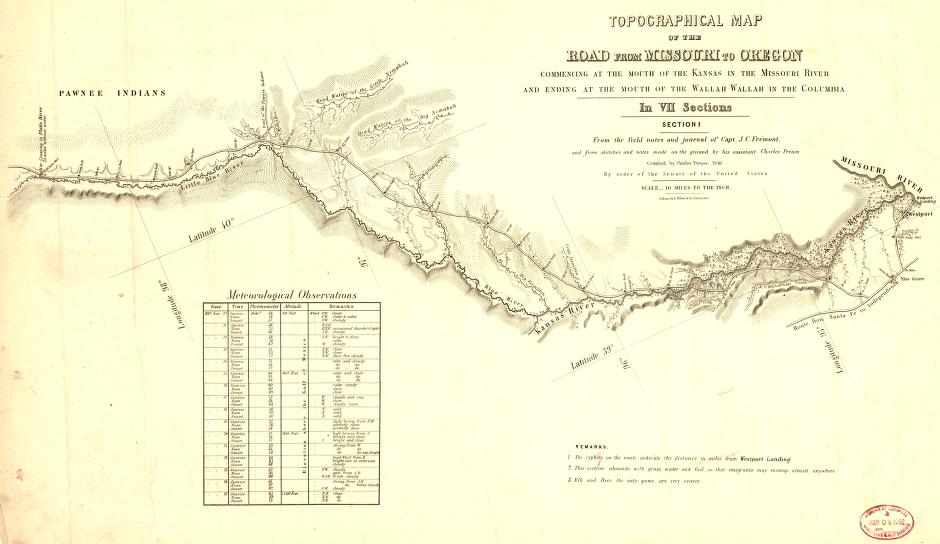 scan of topographical map