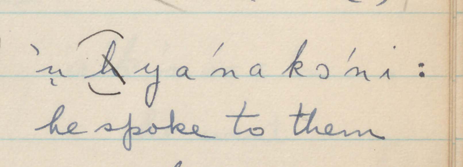 Excerpt from notebook 8, page 63, showing correction of transcription crossing out an h.