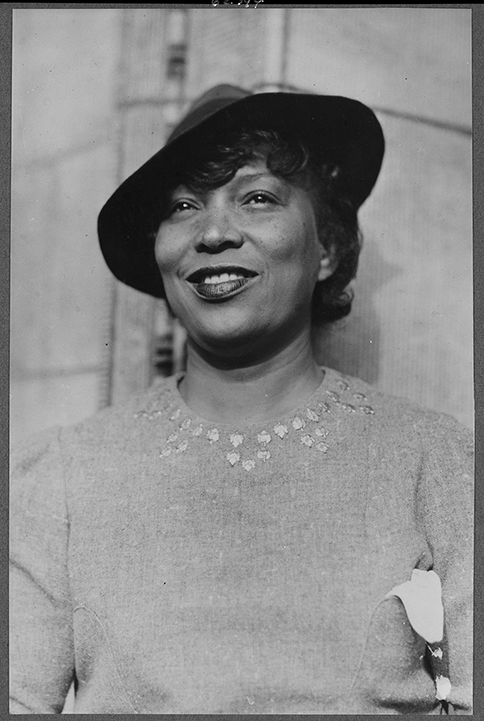 black and white photo of zora neale hurston