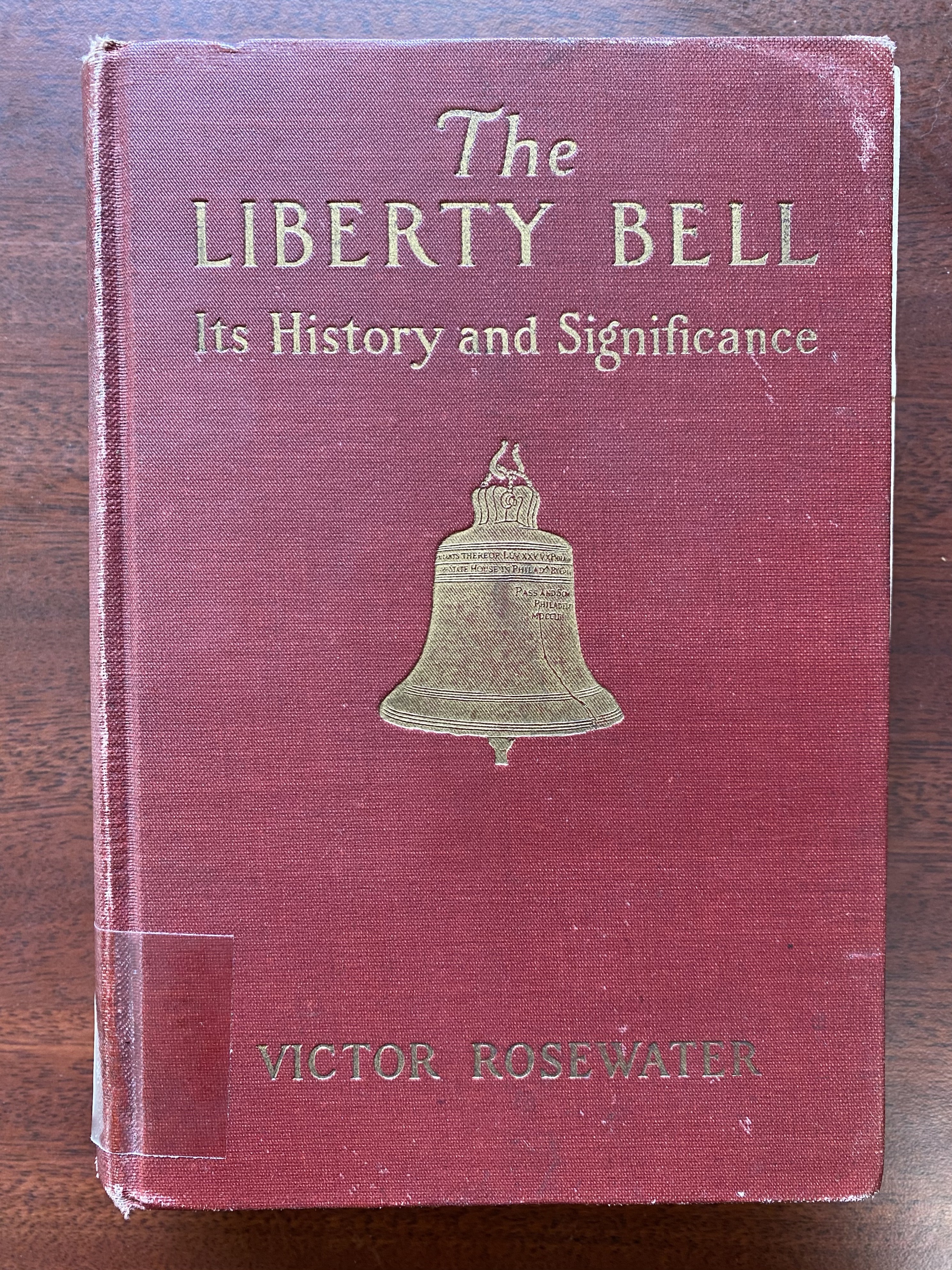 photo of red cover of "The Liberty Bell" with gold type and image of bell