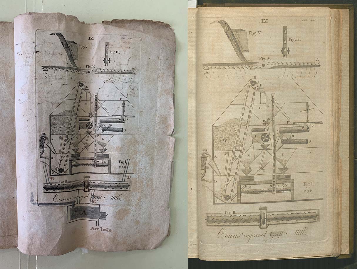 side-by-side images of kiln dryer