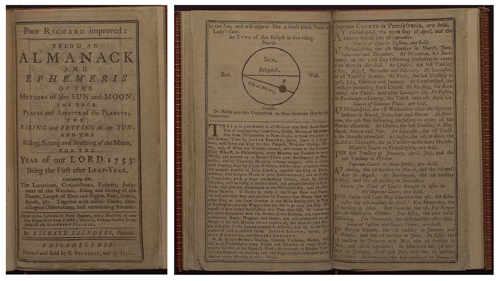 photo of Franklin 1753 Almanack