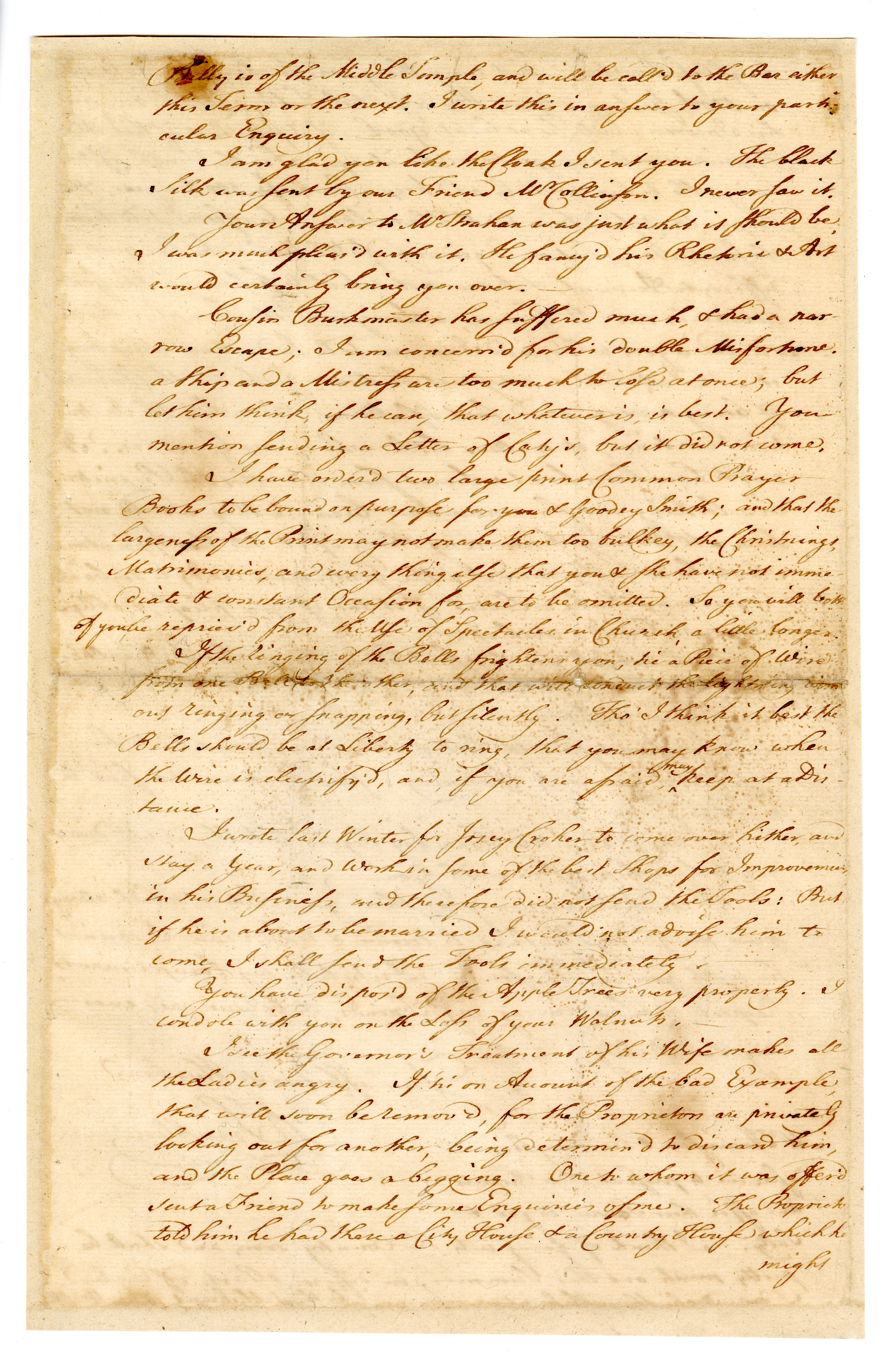 Franklin letter