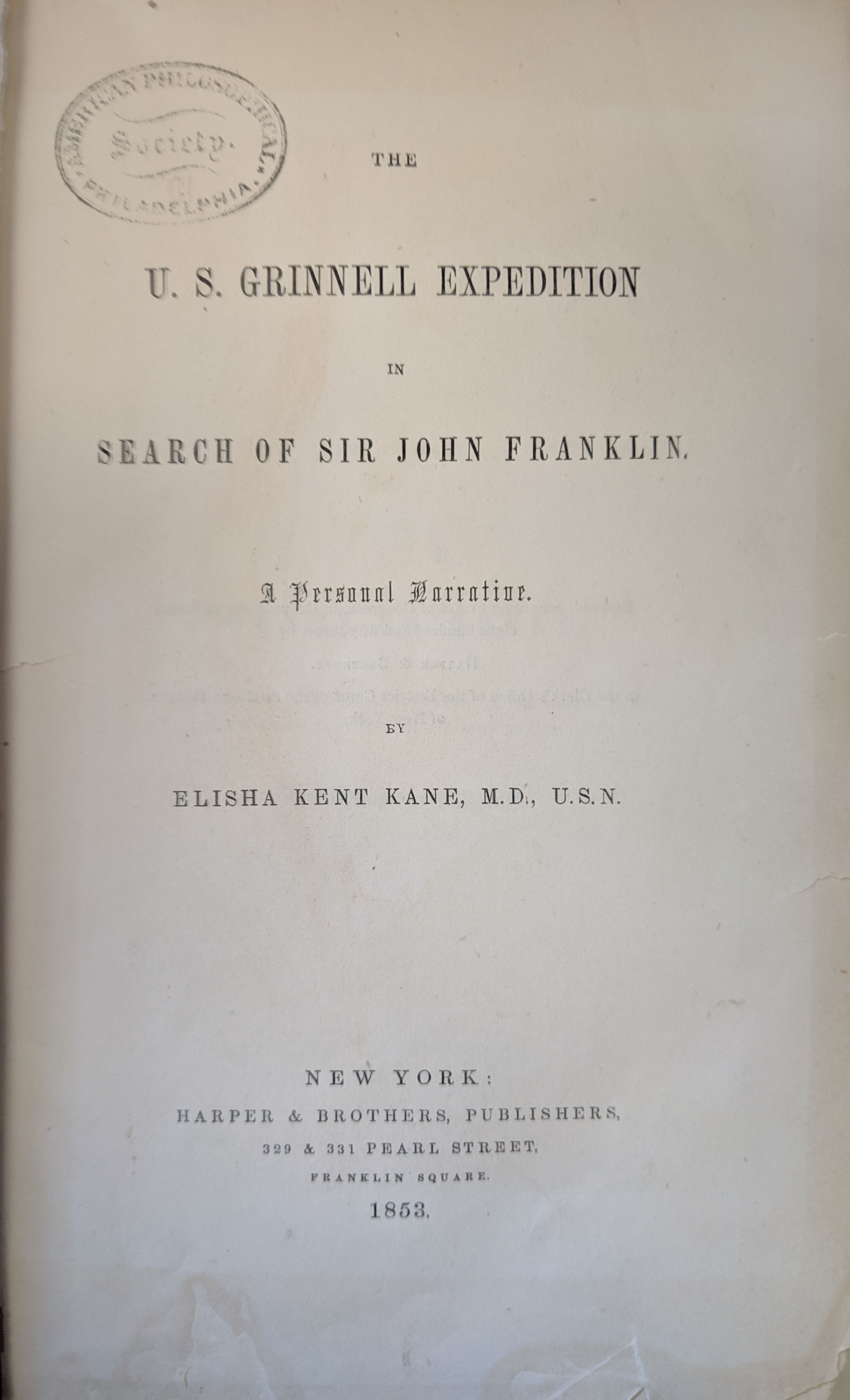 The Search for Sir John Franklin; From The Private Journal of an Officer of The