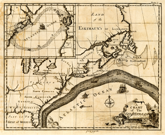 chart of gulf stream