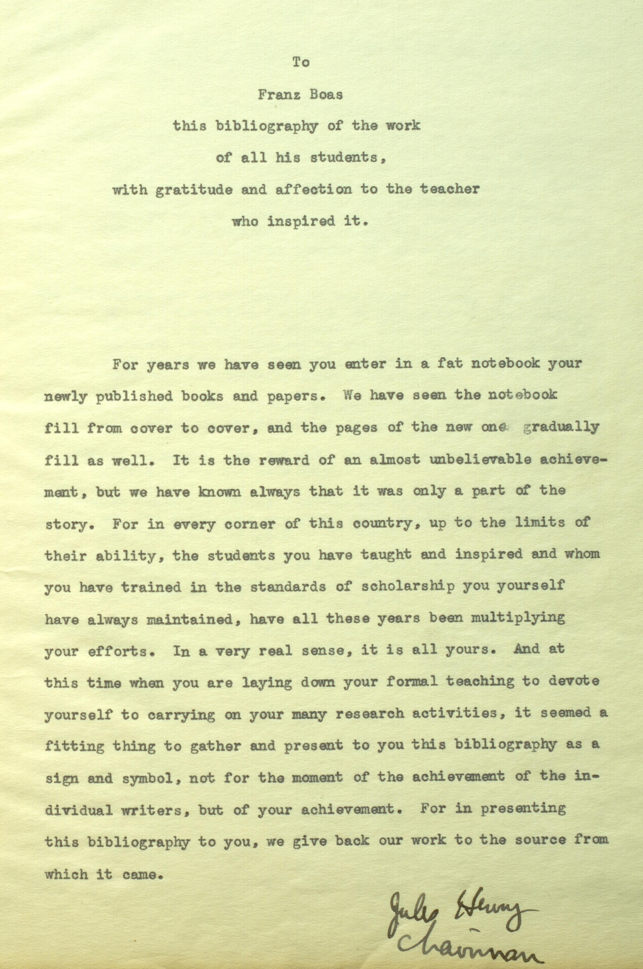 scan of typed document on yellowing paper