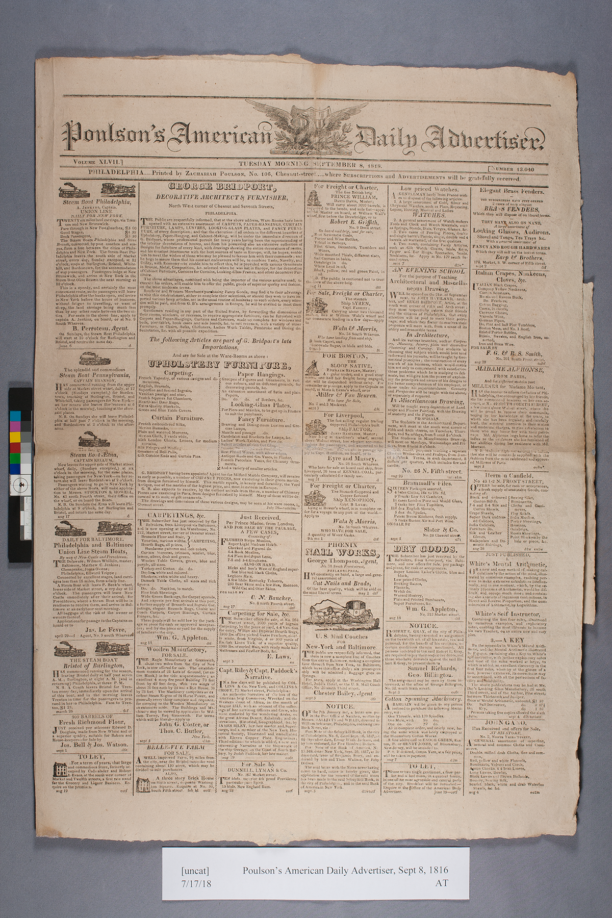 newspaper after conservation