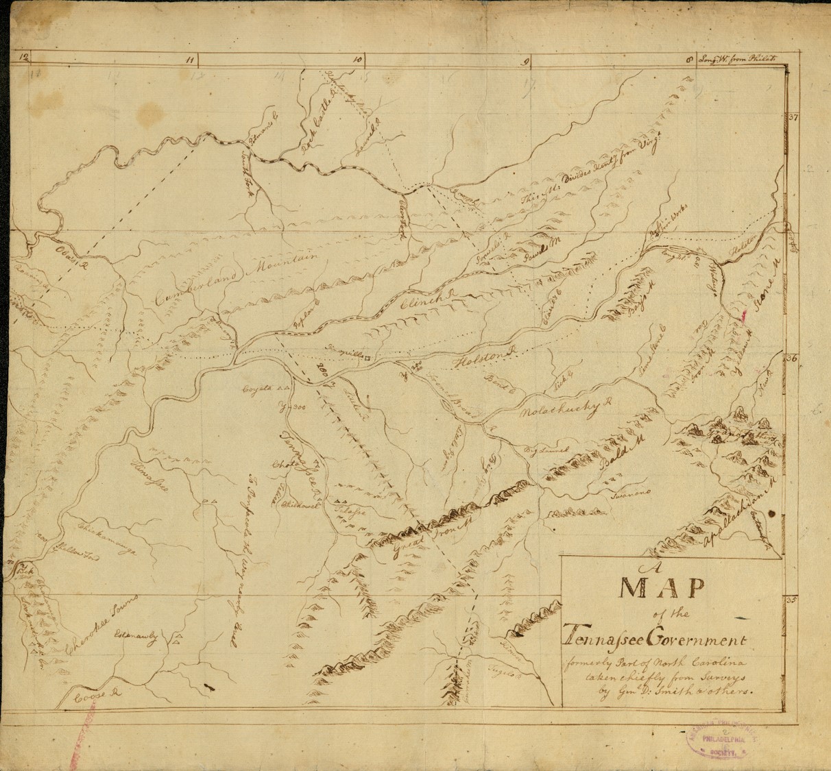 manuscript map of tennessee