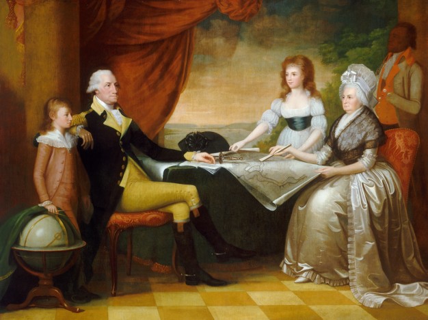 portrait of George Washington and his family