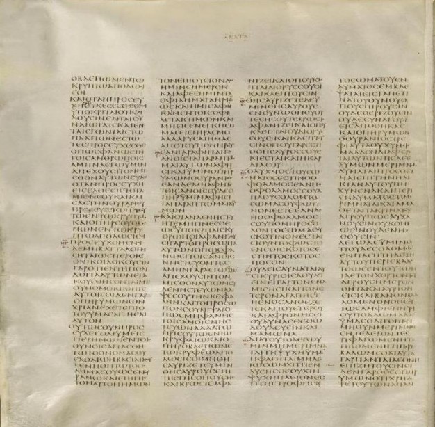 A page of the Codex Sinaiticus