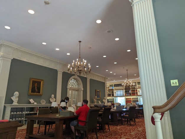 Photo of APS's Reading Room with researchers at tables