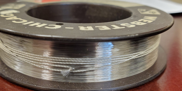 photo of wire recording on spool