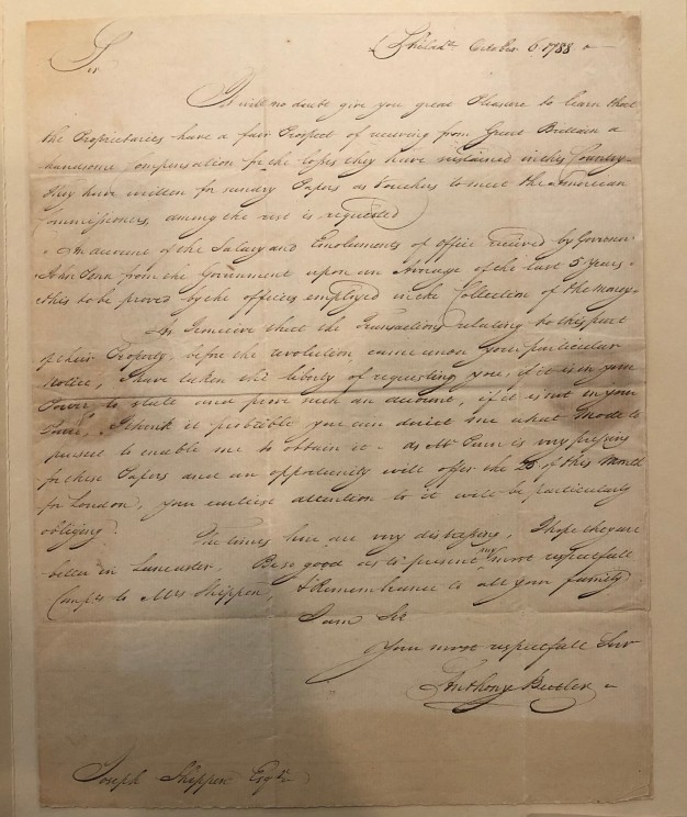 photo of manuscript letter