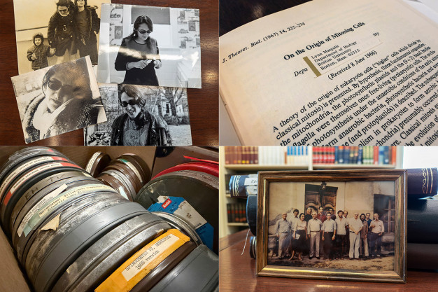 Collage of items from the Lynn Margulis Papers.